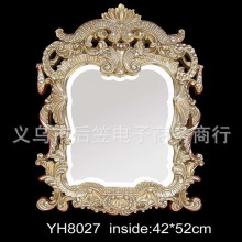 pu欧式镜框 古典浴室镜 相框镜子 欧式雕花浴室镜 厂家