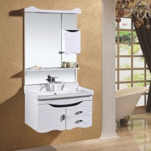 浴室柜 仿古橡木落地柜镜柜组合