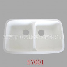 加工定制新家装人造石洗手盆 亚克力厨房水槽 台面厂家直销