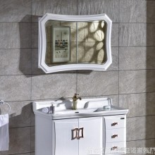 实木浴室柜 钢琴烤漆亮光色简约柜现代卫浴柜洗脸盆镜柜2011