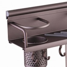 巧克力厨房挂件 太空铝挂件 双层刀架 厨房挂架 新款刀架02