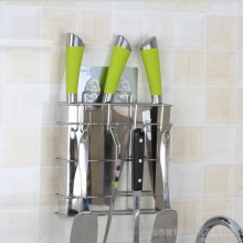 出口优质 乐贴无痕不锈钢厨房挂架 多功能刀架 简易刀具收纳架