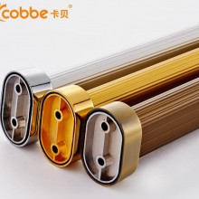 卡贝挂衣杆 加厚衣柜挂衣杆法兰固定衣杆托挂杆衣橱五金配件 定