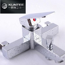 四方三联 淋浴 浴缸三联水龙头 混水阀 花洒龙头带配件冷热淋