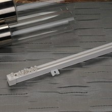 德裕家居窗帘轨道乳白色铝合金静音明装暗装直轨滑轨窗帘杆导轨 如图 如需定制请您联系客服 ZS18轨道