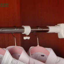 弹簧型不锈钢衣柜挂衣杆免安装浴帘杆免打孔可伸缩晾衣杆3米加厚