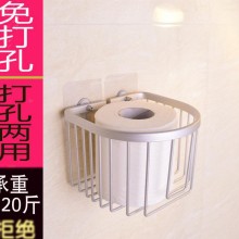 免打孔卫生间纸巾盒创意卷纸架手纸架纸篓置物篮壁挂式纸巾架