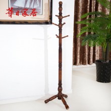 批发时尚衣服架挂衣杆挂衣架 衣帽架卧室栗色落地衣架特