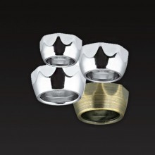 加厚锌合金八角法兰座球型不锈钢圆管座衣柜衣杆管座挂衣杆底座