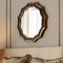 圆形玄关镜 浴室镜化妆镜餐边镜 简约现代立体装饰镜