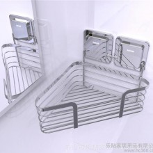 乐贴直销新款时尚不锈钢浴室三角架无痕魔力吸附超强承重