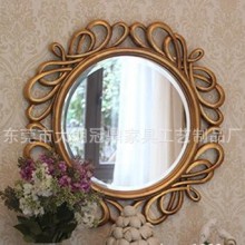 梳妆镜挂镜实木镜化妆镜浴室镜玄关镜卧室挂镜走廊阳台装饰镜欧式