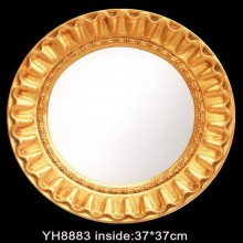 欧式PU聚氨酯镜框浴室镜化妆镜卧室装饰卫生间圆形镜子