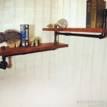 欧式现代家具置物架 铁艺实木层架 创意墙上置物架直销
