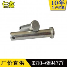 仨鑫M12镀锌平头销轴 收割农机配件GB882销轴 农机插销 平头销子现货供应 合页轴心销轴 门轴销子 门轴带孔销