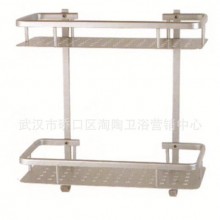 直销特价太空铝哑光双层浴室卫生间/置物三角架托盘/浴巾架60