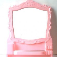 厂家直销多功能可放置牙刷牙膏挂毛巾架塑料方形壁挂式化妆浴室镜