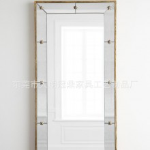 威尼斯镜子浴室镜精品镜仿古做镜子，木质雕花镜优雅现代简约