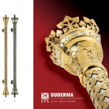 不锈钢拉手 玻璃门拉手 大门拉手 回纹钛金实木大门拉手玫瑰金拉手豪华大拉手 五金拉手4