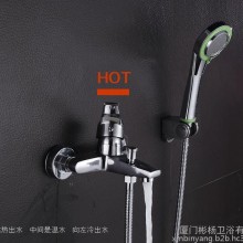 全铜 防冻淋浴龙头暗装 三联沐浴龙头 冷热水龙头混水阀花洒套装