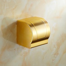 欧式镀金纸巾架 金色纸巾架 厕纸架 手纸盒 密封式纸巾架