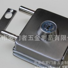 爱门者推拉玻璃门锁 方形单扇插销锁H-312   不打孔不锈铁