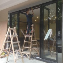 太原维修地弹簧门 迎泽区定做无框玻璃门 有框玻璃门