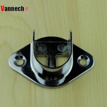 开口法兰 合金亮光色25法兰扣/圆挂衣杆底座带配件 厂家直销