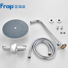 厂家批发挂墙式雨淋花洒淋浴套装全铜出水管顶喷软管水龙头四件套