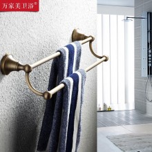仿古全铜毛巾架挂衣杆卫浴挂件单双杠浴室用品置物架供