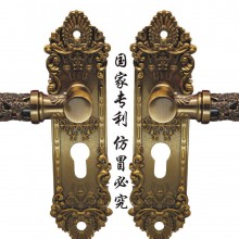 智力德楼梯锁具：标准通道办公楼锌合金机械门锁、镂空欧式执手锁