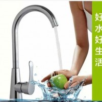 新款厨房洗菜盆水龙头 冷热水槽水龙头全铜 无铅可旋转台盆水龙