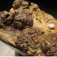 家有名木192-82-66茶桌、茶台缅甸黄金樟精品根雕茶桌天然树根茶几整体无接脚泡茶休闲功夫茶