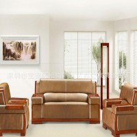 深圳沙发厂家主营时尚西皮办公沙发 实木框架市内送货安装