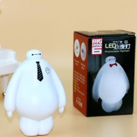 卡通大白创意儿童LED小夜灯 节能护眼卧室床头台灯十元店货源