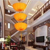 批发现代中式海洋布艺手工吊灯 客厅卧室吸顶灯 酒店工程灯饰灯