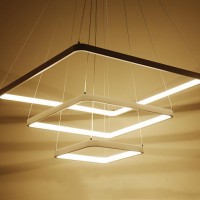 优度现代简约客厅吊灯大气创意个性灯具卧室灯北欧方形led餐吊