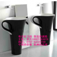 佛山厂家供应 优质 人造石 酒杯立柱盆 出口卫浴 高端大气 泌腾洁具