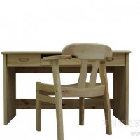 供应优质实木电脑桌+升降椅  松木书房家居 简易台式电脑桌