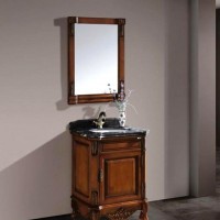 百居益 雕花欧式落地柜洗脸盆实木大理石浴室柜2088