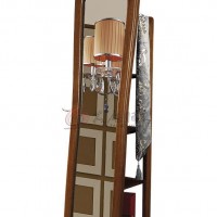 大唐归来 全实木胡桃楸木穿衣镜换衣镜 简约欧式家具 木质落地