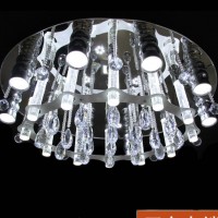 燧明6570现代简约水滴水晶柱LED水晶吸顶灯