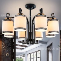 中式客厅卧室吸顶铁艺酒店会所工程灯吧台餐厅工程卧室吊灯