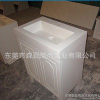 直销人造石浴室柜简约优美组合柜可定制多功能厕所台面组合柜
