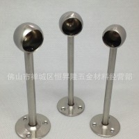 佛山恒昇隆加长款实心不锈钢法兰座通心衣通衣架衣管托座 浴帘座