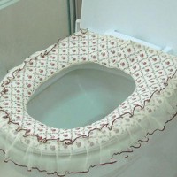 蕾丝布艺坐便套 马桶套马桶坐垫马桶圈带拉链马桶座垫 马桶垫
