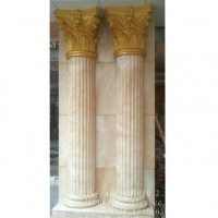 河南郑州美伦雕塑~直销 仿大理石柱子仿大理石异形造型  整柱