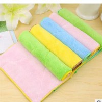 不沾油洗碗巾超细纤维双面吸水不掉毛抹布厨房清洁巾热卖 批发