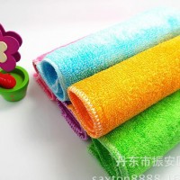 竹纤维洗碗布 不沾油洗碗巾 韩式抹布 双层加厚18*23一代