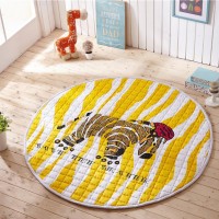 INS厂家韩国爆款全棉圆形收纳地垫卡通儿童爬爬垫游戏地垫可水